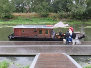 Varen in de regen op de Loire